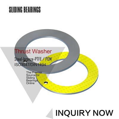 良い価格 重工業のための平らな青銅色のGleitlagerの洗濯機のガスケットPOMの上塗を施してある鋼鉄合成物 オンライン